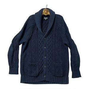 L.L. Bean Dark Blue Men's Cardigan Sweater
